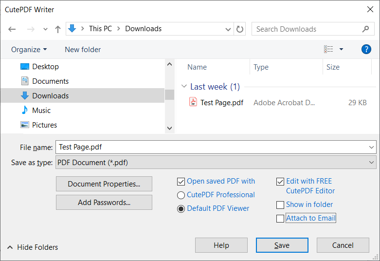 Windows 7 CutePDF Writer 4.0.1.2 full